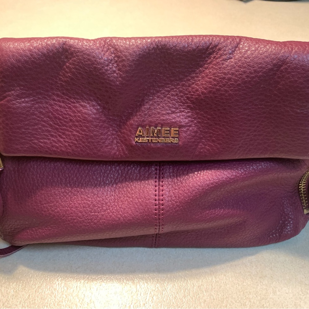 Aimee Kestenberg Burgundy Leather Women's Bag